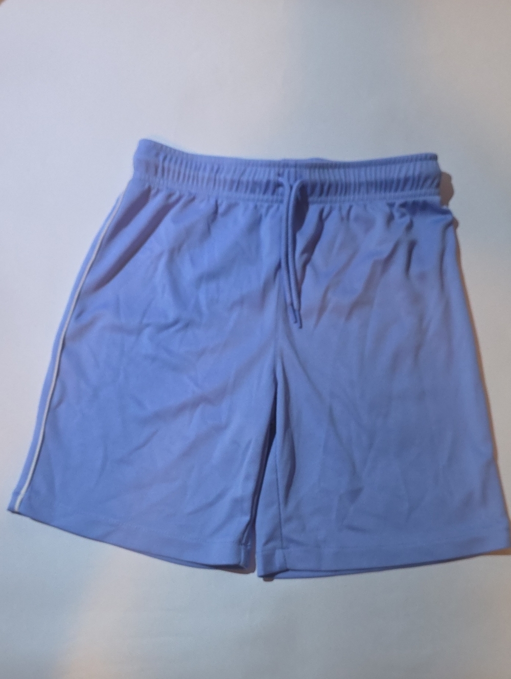 Place Light Blue Kids Athletic Drawstring Shorts with Side Stripe